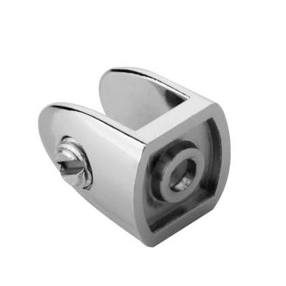 Fixed Glass Holder YS-021, Zinc Alloy,  for glass 10mm, finishing chrome or Satin