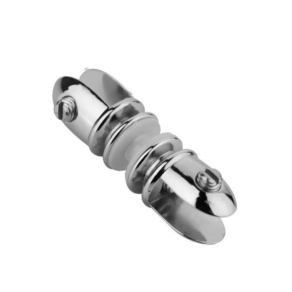Fixed Glass Holder YS-026, Zinc Alloy,  for glass 8mm, finishing chrome or Satin