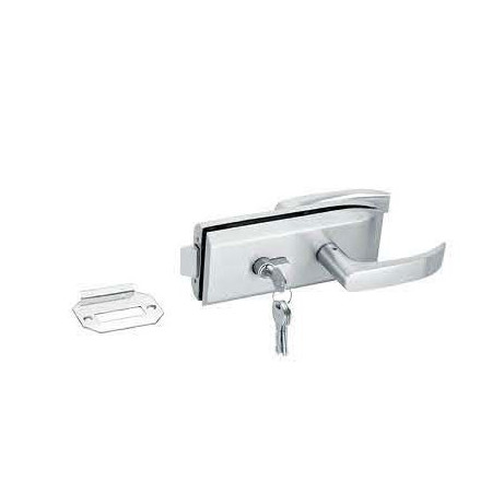Glass door locks LC-039, stainless steel 304 plate, finishing satin or mirror