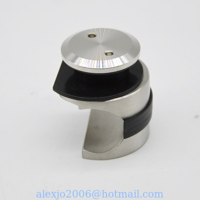 Connector glass to tube for bathroom door sliding system , Satin or Mirror finishing, SS304