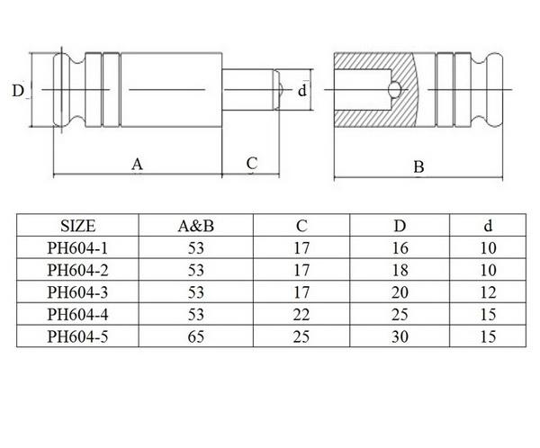 Welding hinge piston hinge PH604, material steel, self color or zinc plating, size 50-65mm