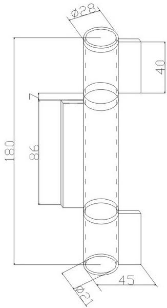 Welding hinge heavy duty H604A, with steel washer,material:iron, finishing:self color or zinc plating